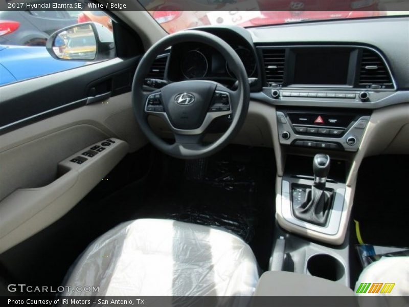 White / Beige 2017 Hyundai Elantra SE