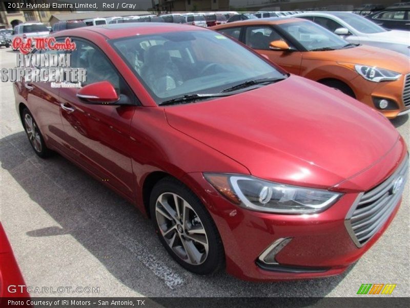 Red / Gray 2017 Hyundai Elantra Limited