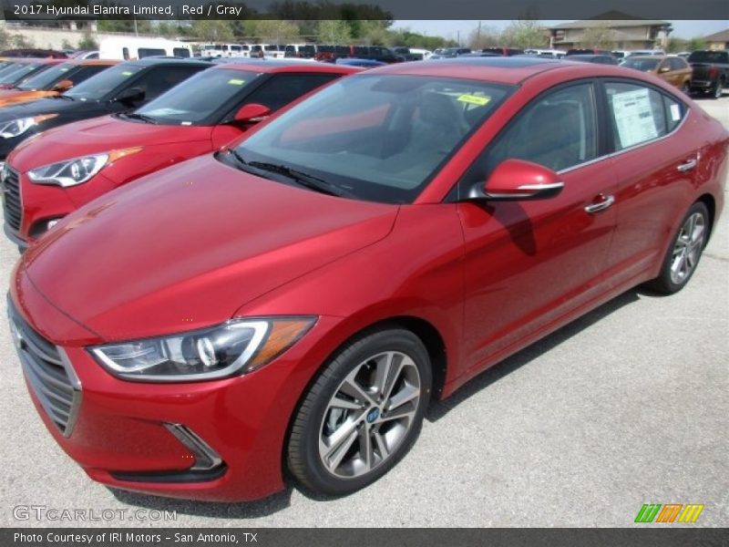 Red / Gray 2017 Hyundai Elantra Limited