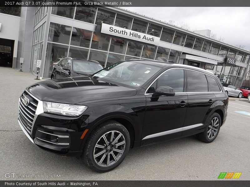 Orca Black Metallic / Black 2017 Audi Q7 3.0T quattro Premium Plus