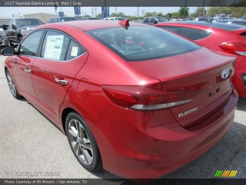 Red / Gray 2017 Hyundai Elantra Limited