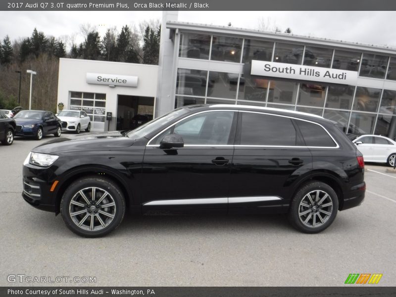 Orca Black Metallic / Black 2017 Audi Q7 3.0T quattro Premium Plus