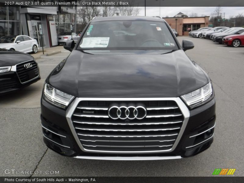 Orca Black Metallic / Black 2017 Audi Q7 3.0T quattro Premium Plus