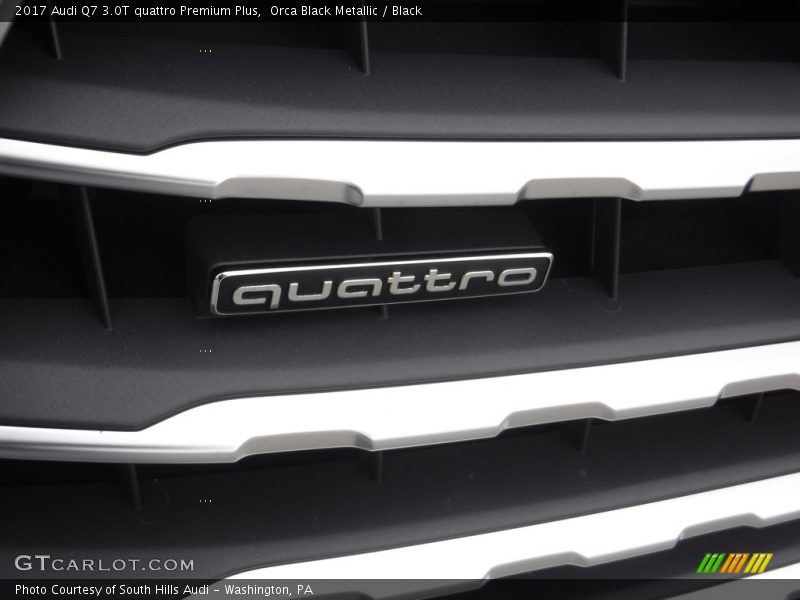 Orca Black Metallic / Black 2017 Audi Q7 3.0T quattro Premium Plus