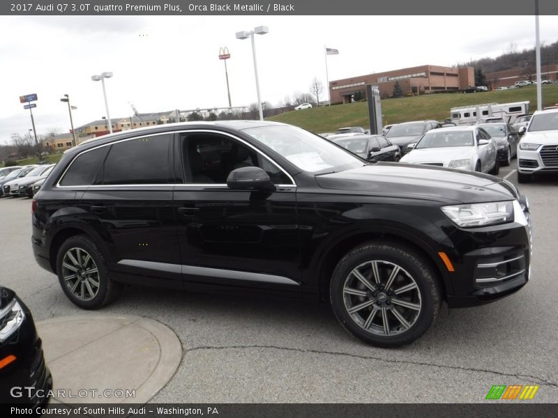 Orca Black Metallic / Black 2017 Audi Q7 3.0T quattro Premium Plus