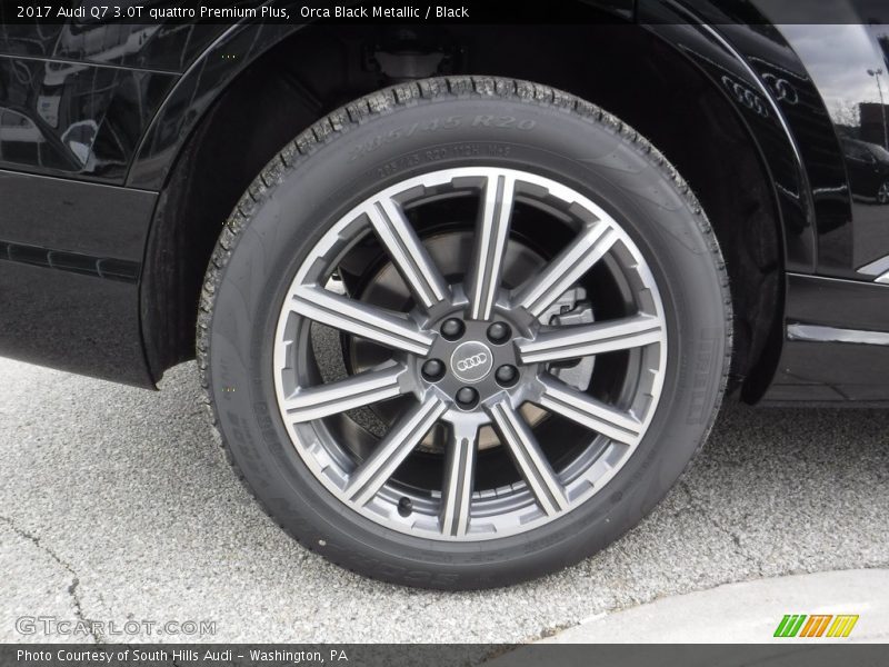 Orca Black Metallic / Black 2017 Audi Q7 3.0T quattro Premium Plus