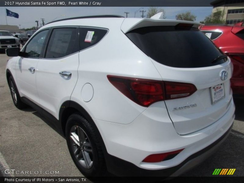 Pearl White / Gray 2017 Hyundai Santa Fe Sport FWD