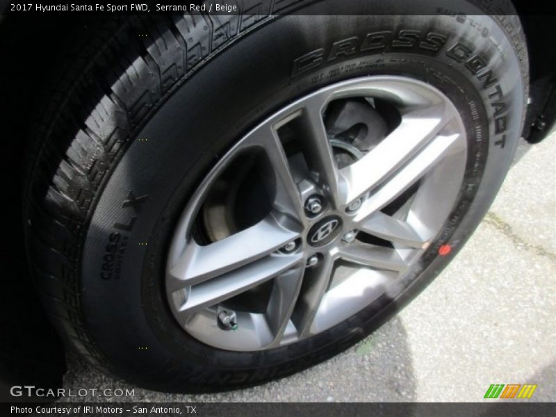 Serrano Red / Beige 2017 Hyundai Santa Fe Sport FWD