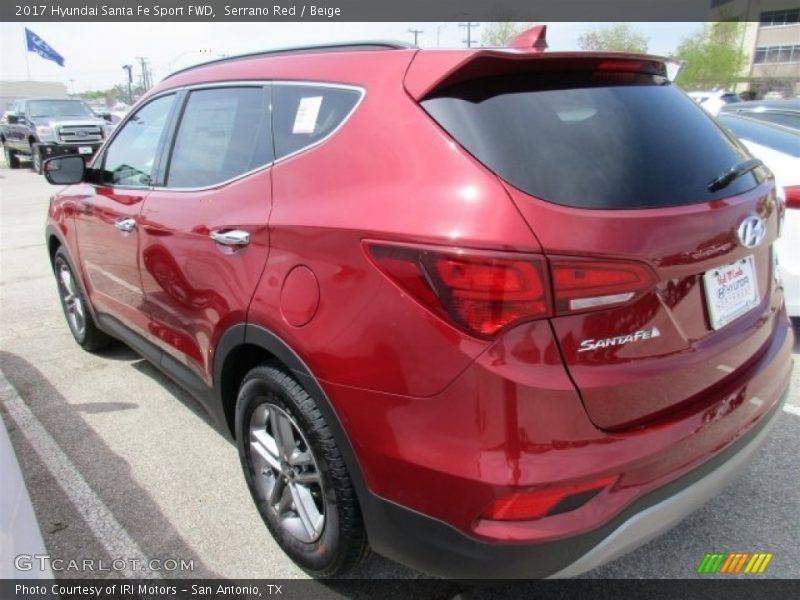 Serrano Red / Beige 2017 Hyundai Santa Fe Sport FWD
