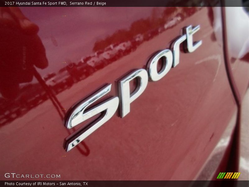 Serrano Red / Beige 2017 Hyundai Santa Fe Sport FWD