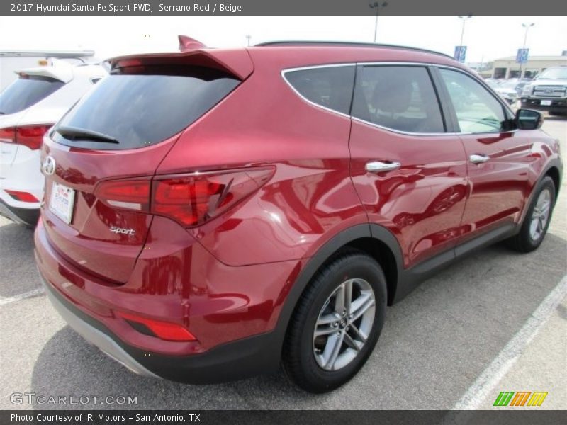 Serrano Red / Beige 2017 Hyundai Santa Fe Sport FWD