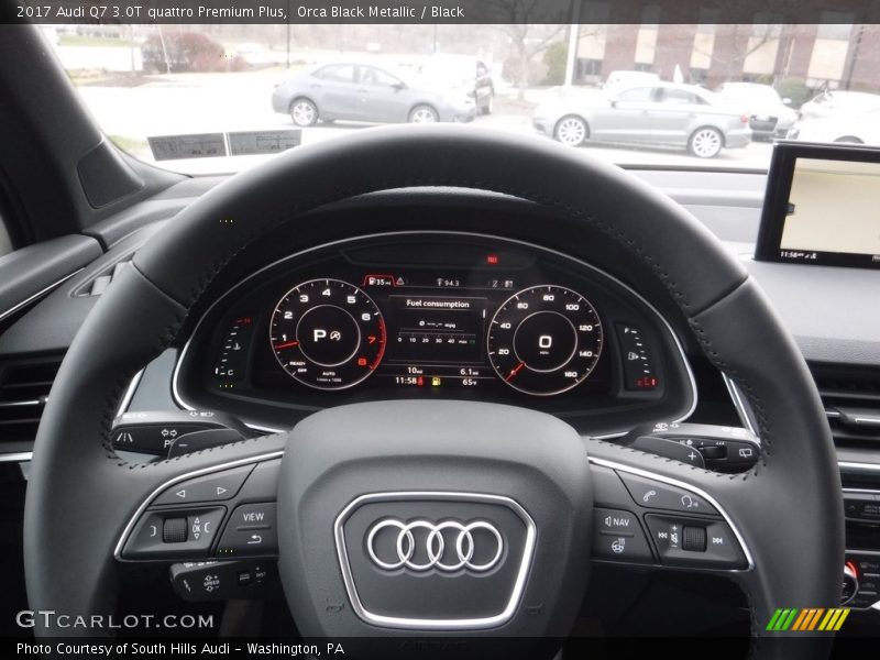 Orca Black Metallic / Black 2017 Audi Q7 3.0T quattro Premium Plus