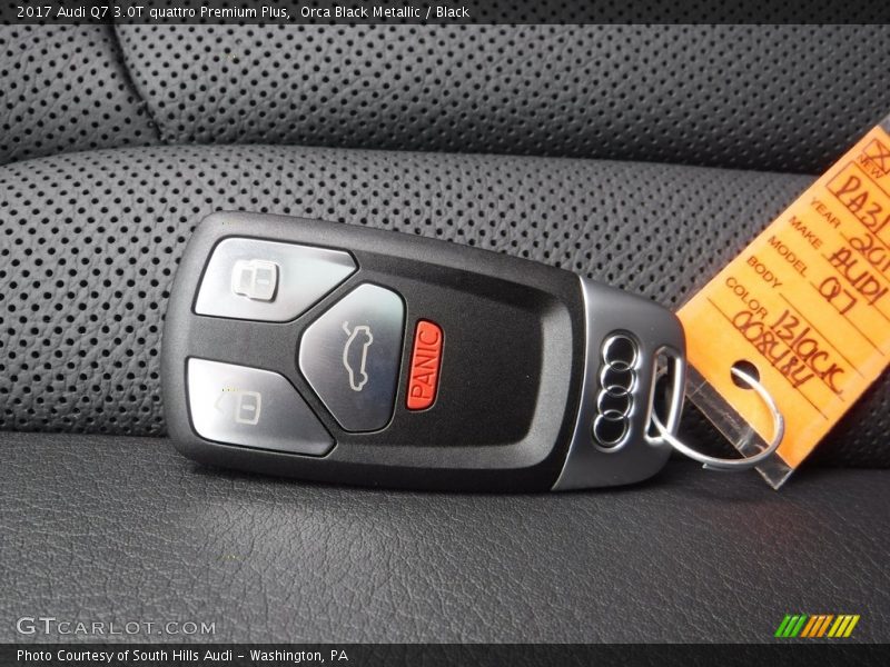 Orca Black Metallic / Black 2017 Audi Q7 3.0T quattro Premium Plus