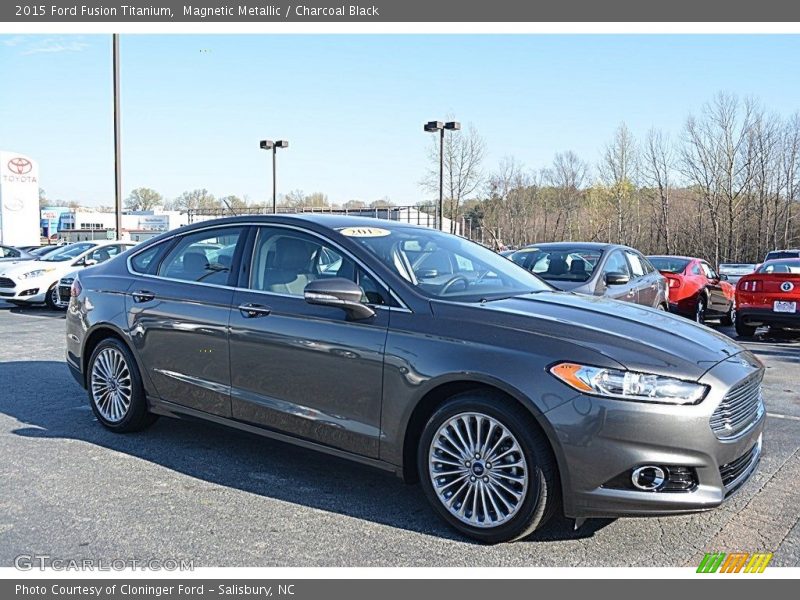Magnetic Metallic / Charcoal Black 2015 Ford Fusion Titanium