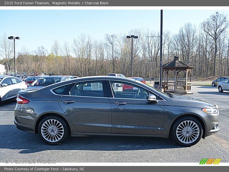 Magnetic Metallic / Charcoal Black 2015 Ford Fusion Titanium
