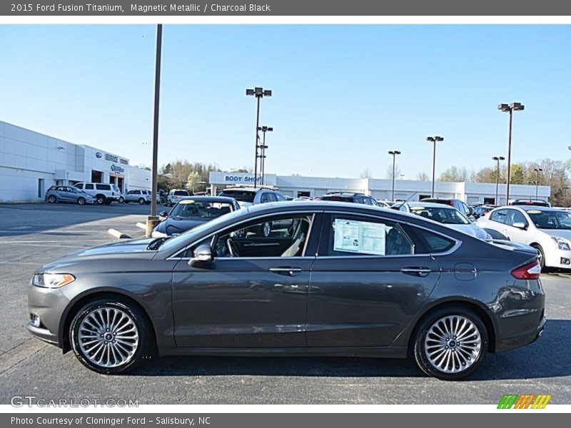 Magnetic Metallic / Charcoal Black 2015 Ford Fusion Titanium