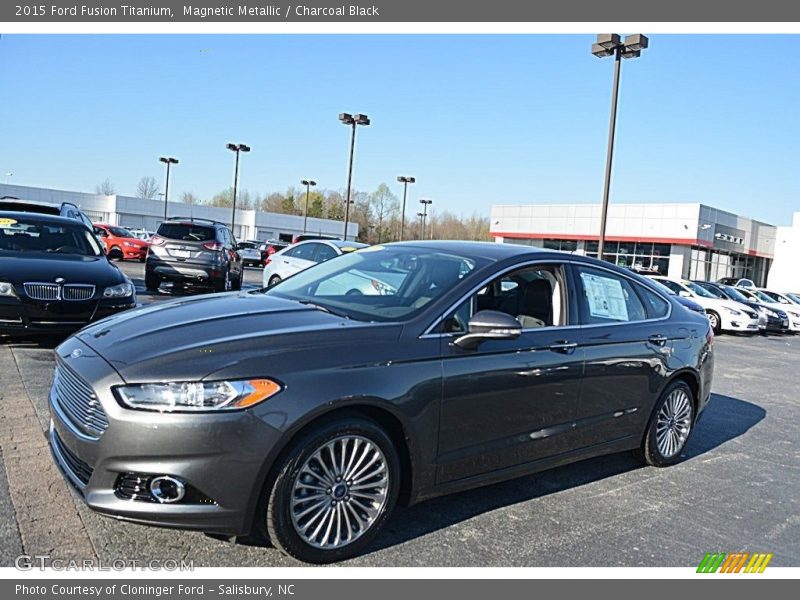 Magnetic Metallic / Charcoal Black 2015 Ford Fusion Titanium