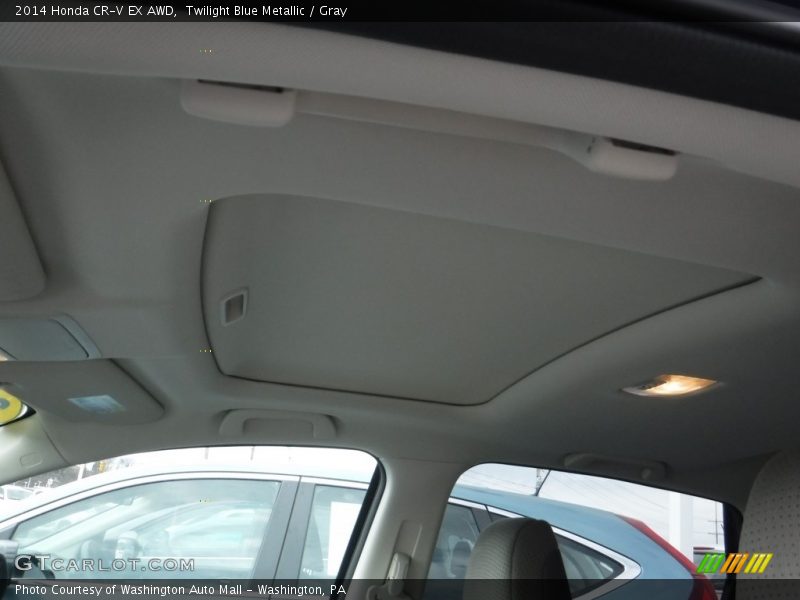 Twilight Blue Metallic / Gray 2014 Honda CR-V EX AWD