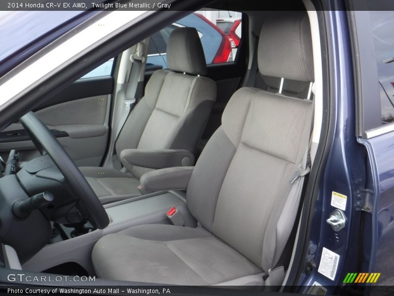 Twilight Blue Metallic / Gray 2014 Honda CR-V EX AWD