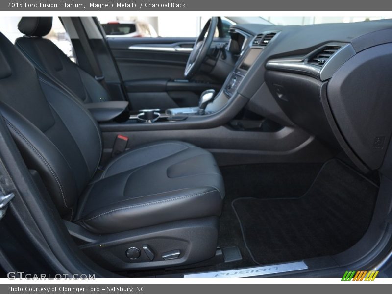 Magnetic Metallic / Charcoal Black 2015 Ford Fusion Titanium