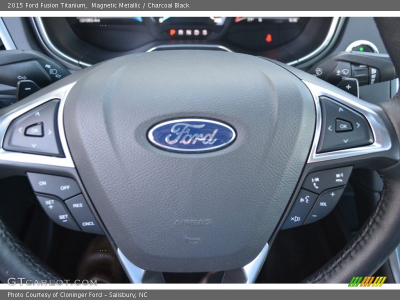 Magnetic Metallic / Charcoal Black 2015 Ford Fusion Titanium