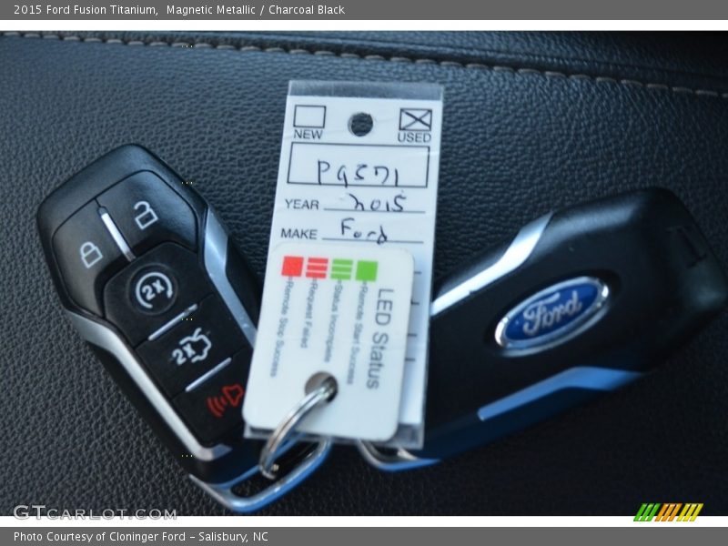 Magnetic Metallic / Charcoal Black 2015 Ford Fusion Titanium