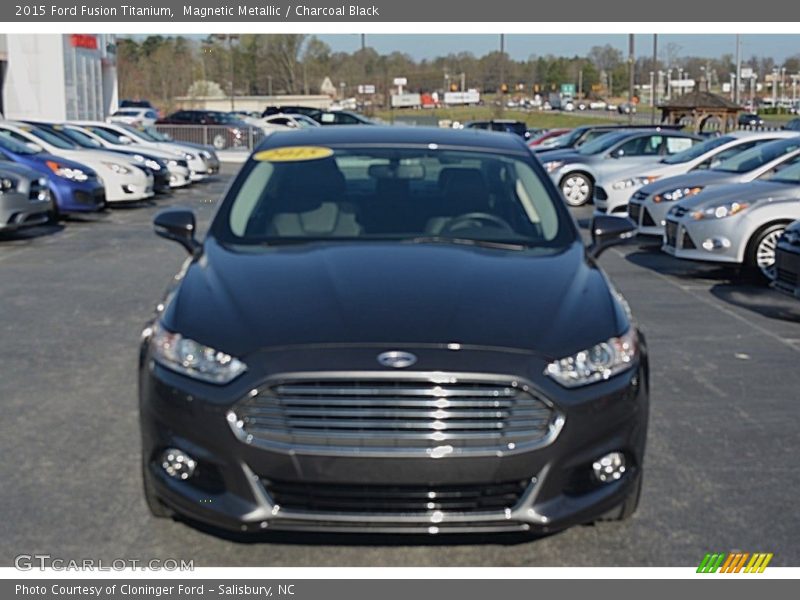 Magnetic Metallic / Charcoal Black 2015 Ford Fusion Titanium