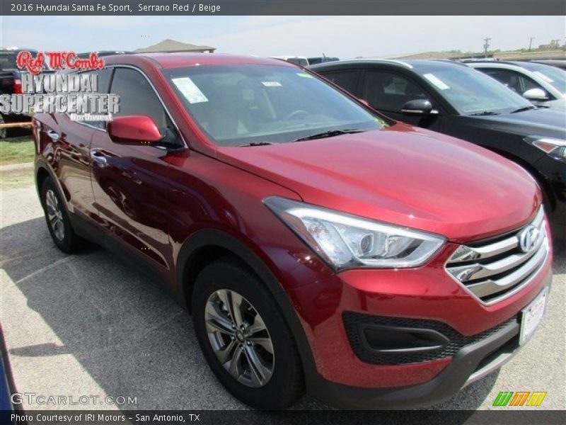 Serrano Red / Beige 2016 Hyundai Santa Fe Sport