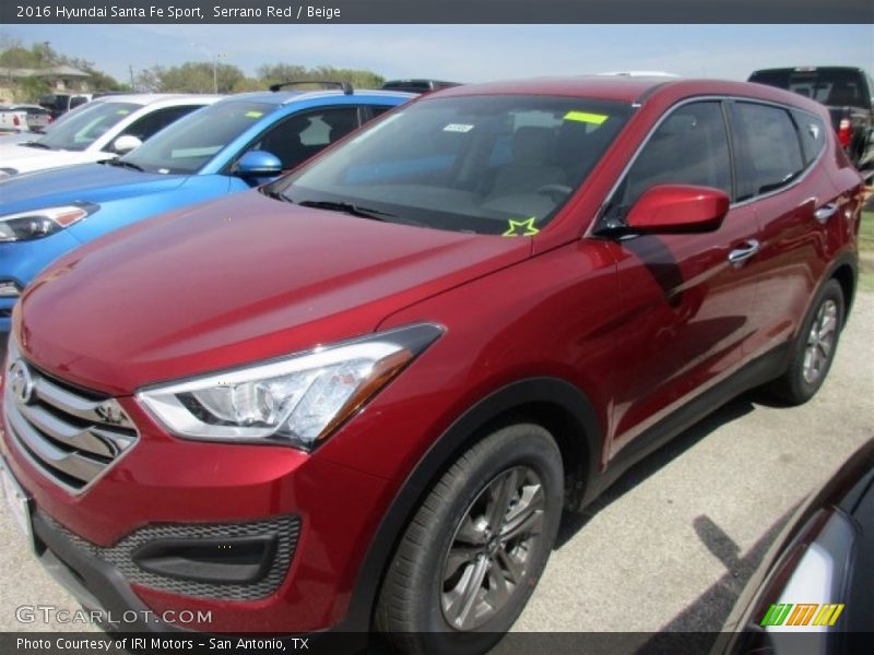 Serrano Red / Beige 2016 Hyundai Santa Fe Sport