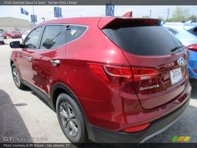 Serrano Red / Beige 2016 Hyundai Santa Fe Sport