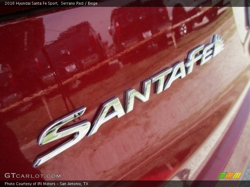 Serrano Red / Beige 2016 Hyundai Santa Fe Sport