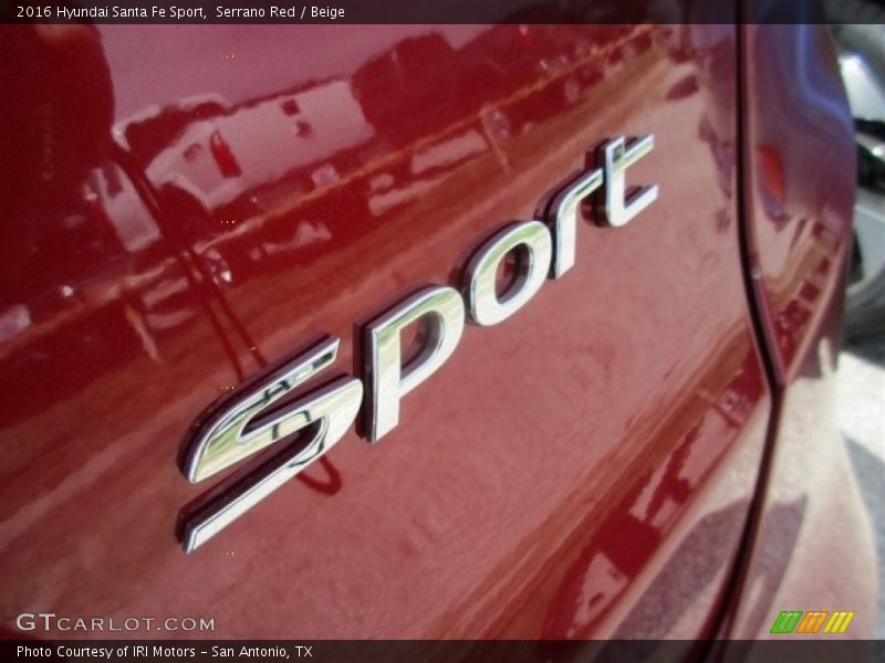 Serrano Red / Beige 2016 Hyundai Santa Fe Sport