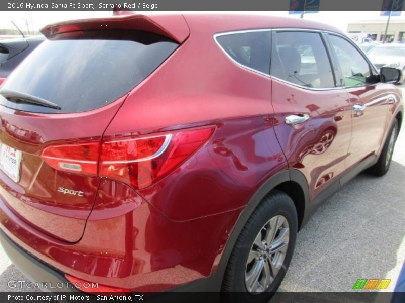 Serrano Red / Beige 2016 Hyundai Santa Fe Sport