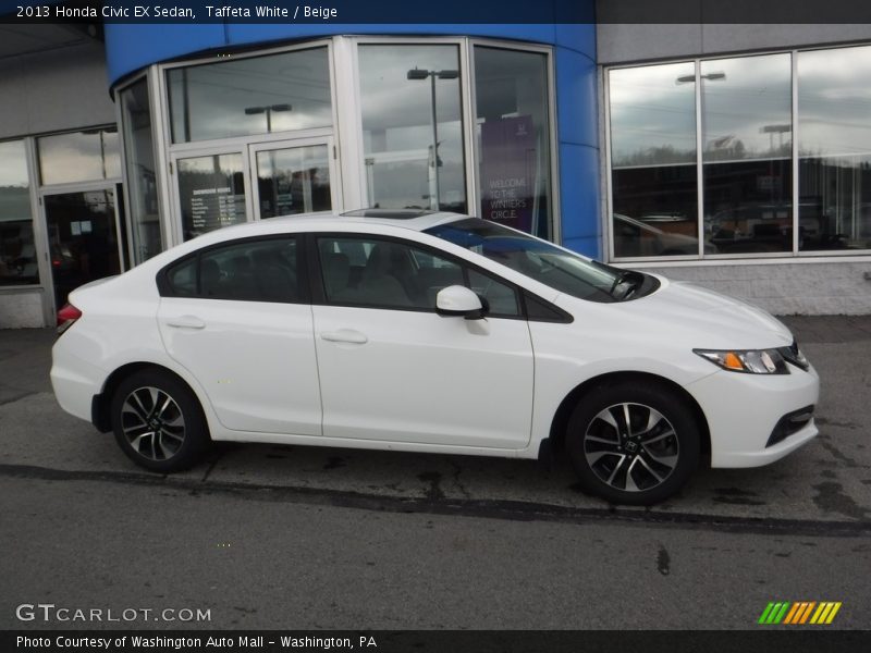 Taffeta White / Beige 2013 Honda Civic EX Sedan