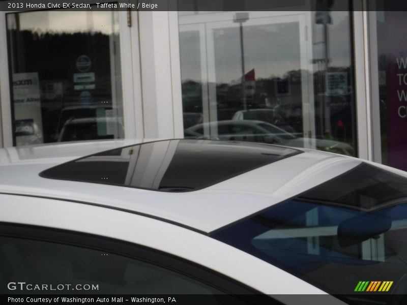 Taffeta White / Beige 2013 Honda Civic EX Sedan