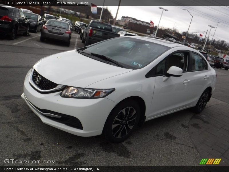 Taffeta White / Beige 2013 Honda Civic EX Sedan