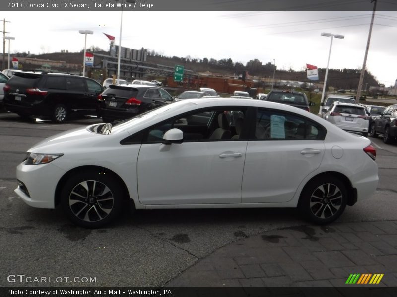 Taffeta White / Beige 2013 Honda Civic EX Sedan