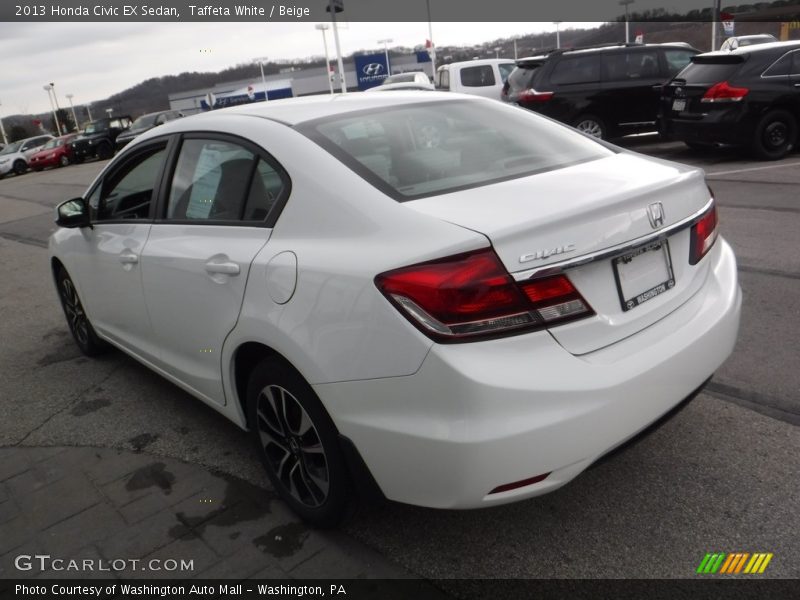 Taffeta White / Beige 2013 Honda Civic EX Sedan