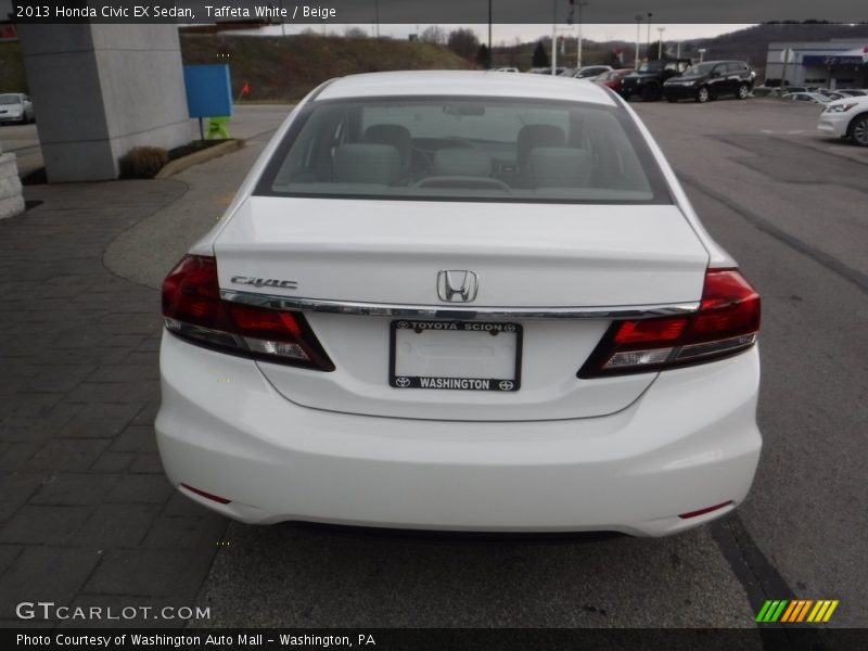 Taffeta White / Beige 2013 Honda Civic EX Sedan