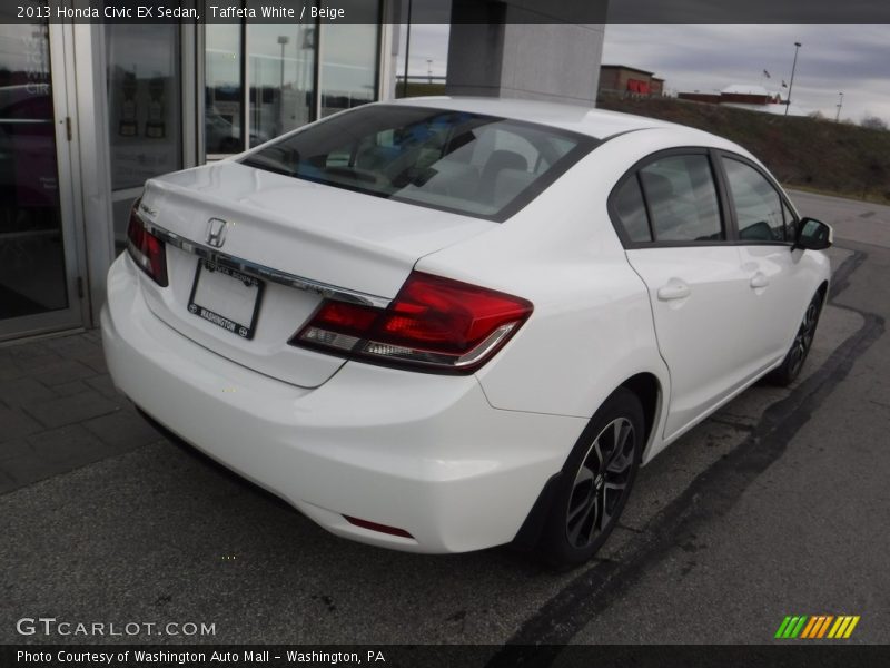 Taffeta White / Beige 2013 Honda Civic EX Sedan