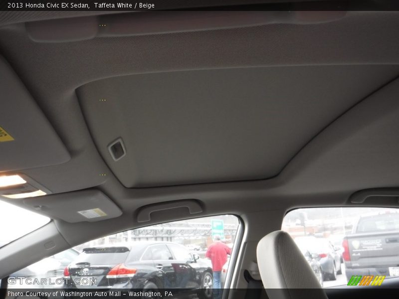 Taffeta White / Beige 2013 Honda Civic EX Sedan