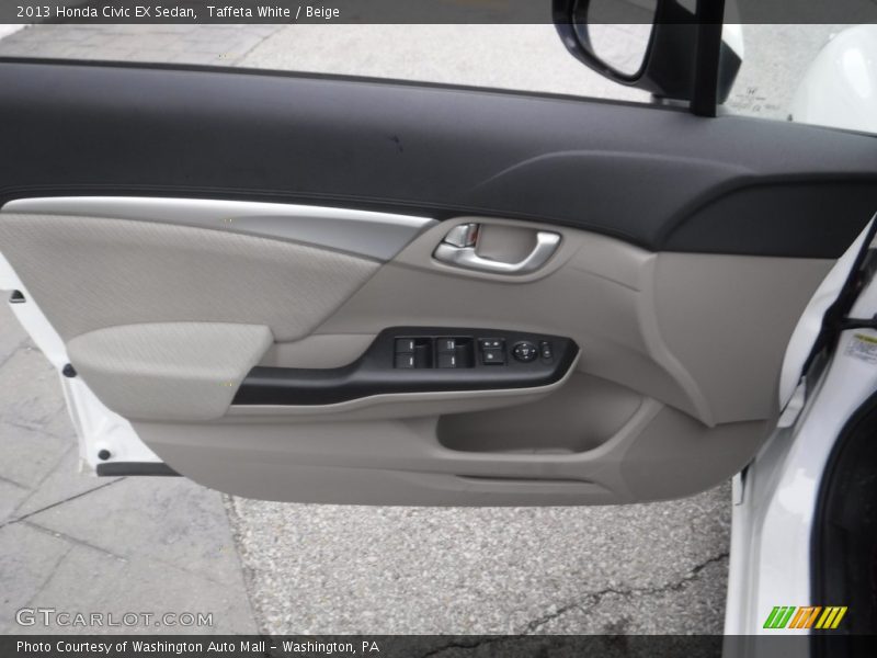 Taffeta White / Beige 2013 Honda Civic EX Sedan