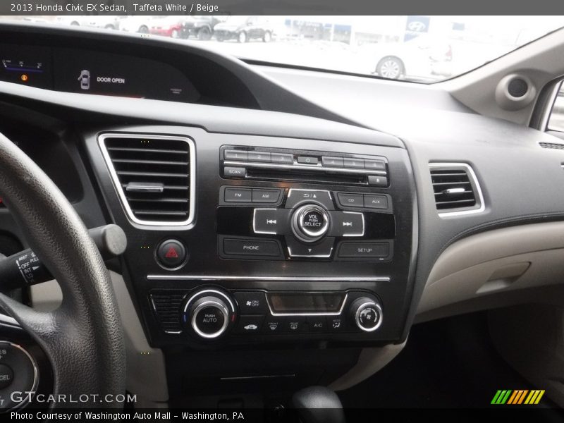 Taffeta White / Beige 2013 Honda Civic EX Sedan