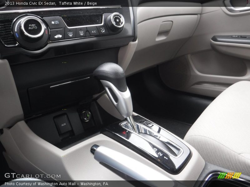 Taffeta White / Beige 2013 Honda Civic EX Sedan