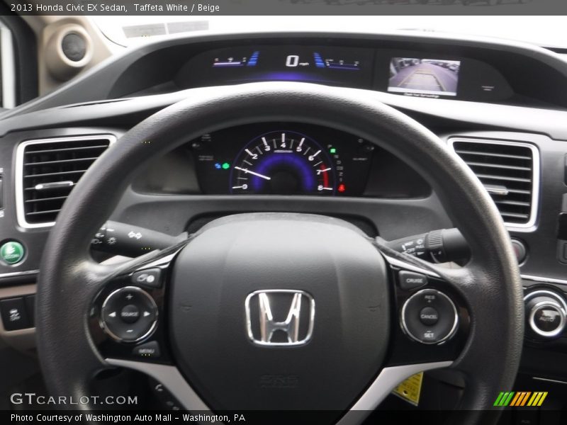 Taffeta White / Beige 2013 Honda Civic EX Sedan