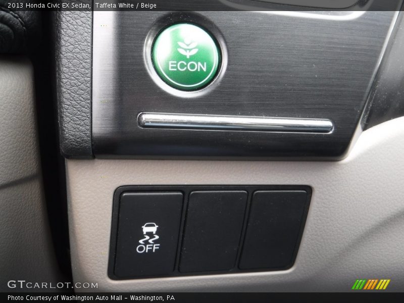 Taffeta White / Beige 2013 Honda Civic EX Sedan