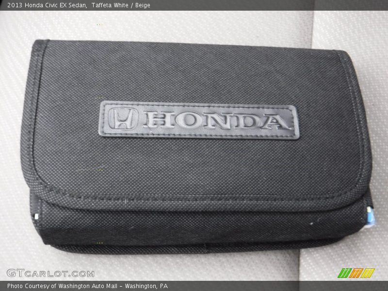 Taffeta White / Beige 2013 Honda Civic EX Sedan