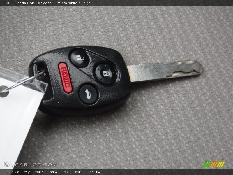 Taffeta White / Beige 2013 Honda Civic EX Sedan