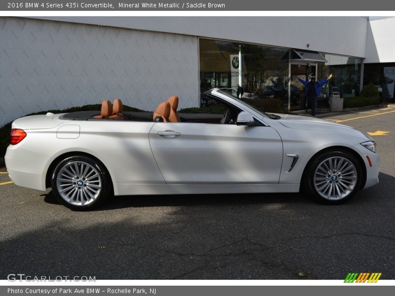 Mineral White Metallic / Saddle Brown 2016 BMW 4 Series 435i Convertible