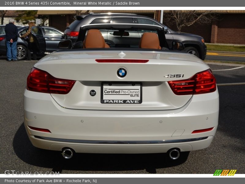 Mineral White Metallic / Saddle Brown 2016 BMW 4 Series 435i Convertible